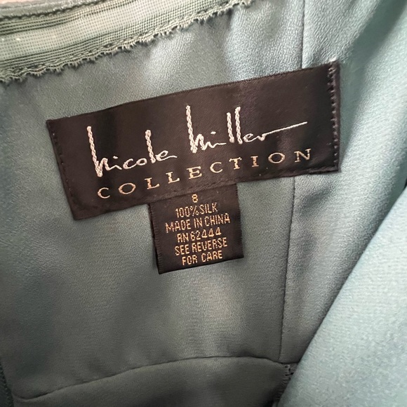 Nicole Miller teal midi dress - Picture 2 of 2